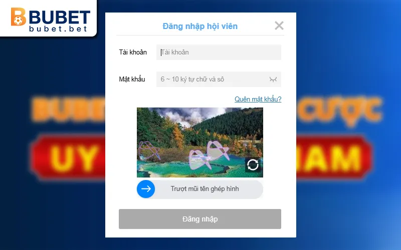 BUBET: Hướng dẫn đăng nhập và xử lý sự cố thường gặp 2 Captcha xác minh đăng nhập BUBET